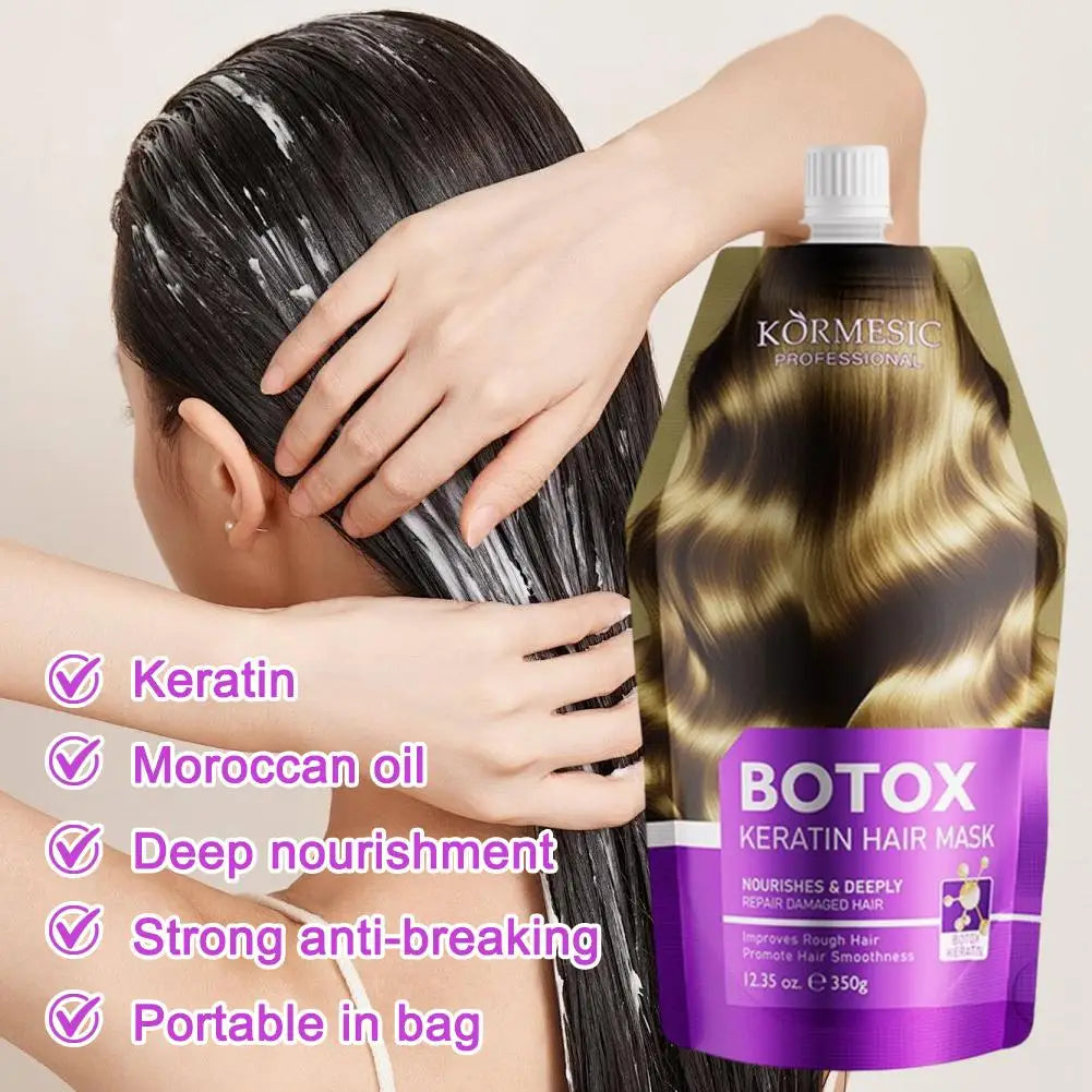 Argan Oil Keratin Hair Mask 350g,Deep Repair Conditioner for Damaged Dry Hair, Moisturizing Treatment for Smooth & Healthy Hair Peaceful Pleasures Health and Wellness