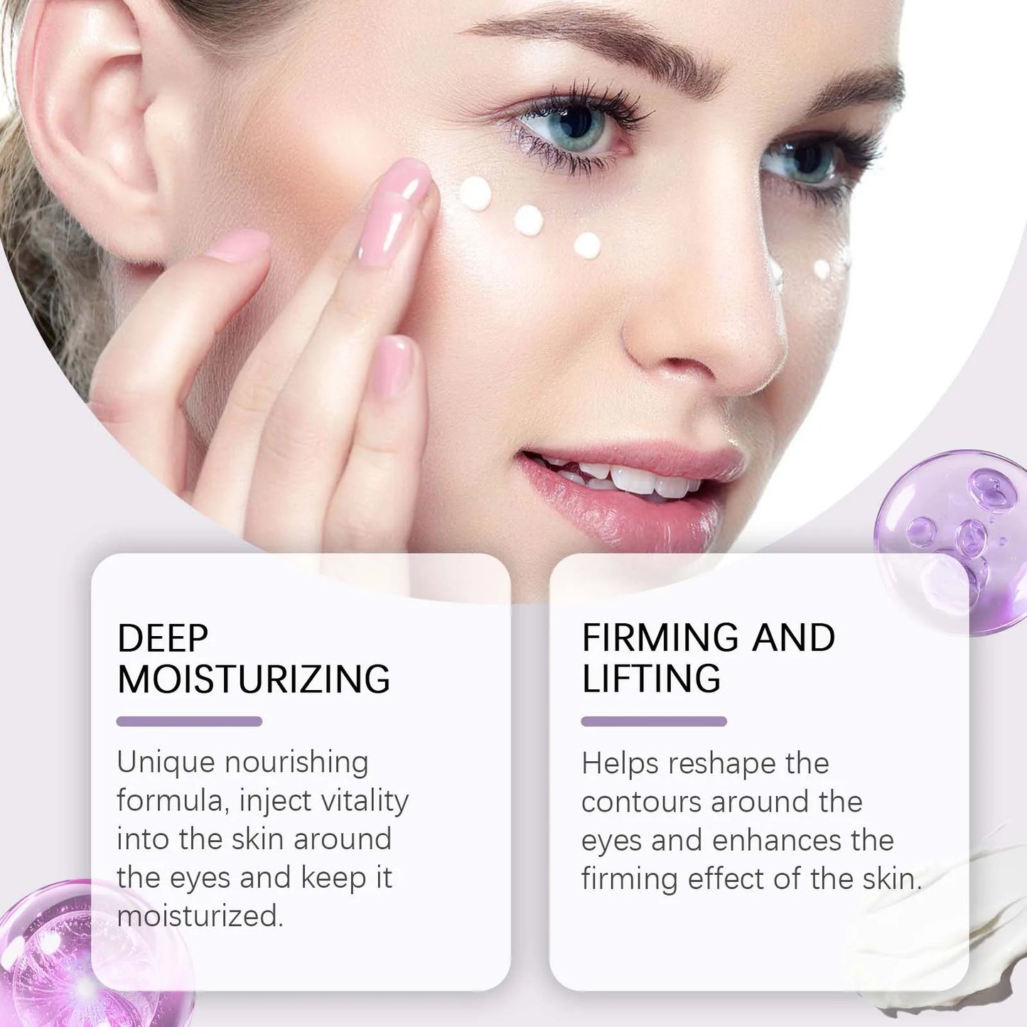 Hoygi Collagen Eye Cream Fade Fine Lines Eye Bags Remover Puffiness Anti Dark Circles Moisturizing Firming Nourishing Eye Care Peaceful Pleasures Health and Wellness