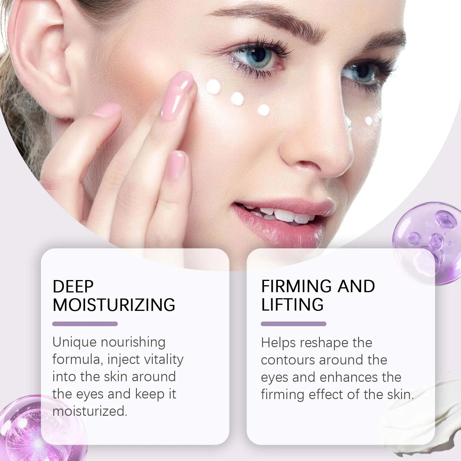 Hoygi Collagen Eye Cream Fade Fine Lines Eye Bags Remover Puffiness Anti Dark Circles Moisturizing Firming Nourishing Eye Care Peaceful Pleasures Health and Wellness