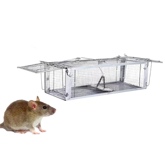Humane Double-Door Live Mouse Trap | Reusable Iron Cage Live Animal Trap Peaceful Pleasures Health and Wellness