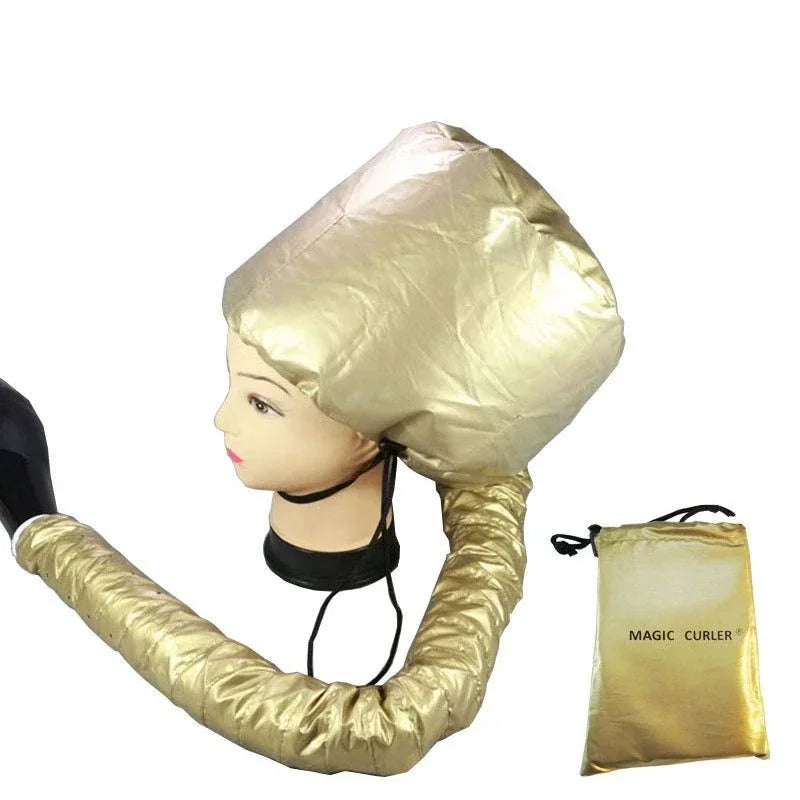 2pcs Portable Adjustable Soft Hair Drying Cap Bonnet Hood Hat for Women, Home & Hairdressing Salon Supply, Peaceful Pleasures Health and Wellness