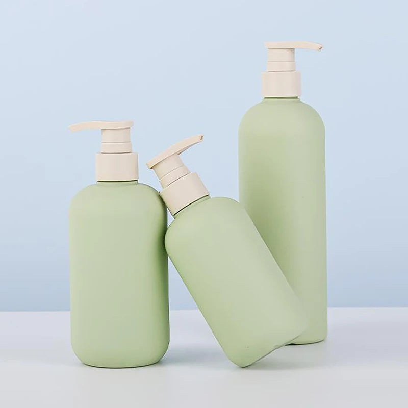 Green Refillable Foaming Soap Dispenser Portable Rustproof Plastic Shampoo Shower Round Gel Bottle Kitchen Bathroom Accessories Peaceful Pleasures Health and Wellness