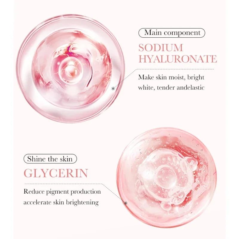 BIOAQUA Rose Hyaluronic Acid Facial Essence Moisturizing Whitening and Improving Dry Skin 30ml Peaceful Pleasures Health and Wellness
