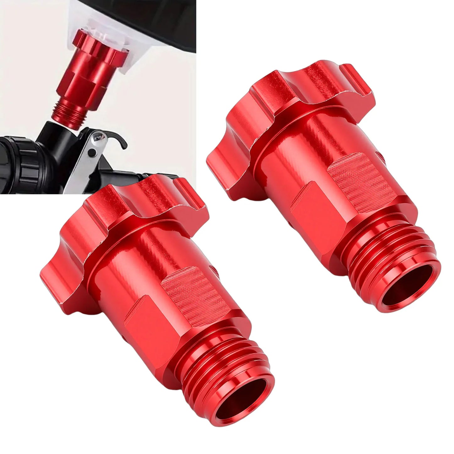Spray Gun Cup Adapters Aluminum Alloy Paint Sprayer Cup Converter M16 Male Thread 1.5mm Pitch Red Paint Sprayer Cup Adapter Peaceful Pleasures Health and Wellness