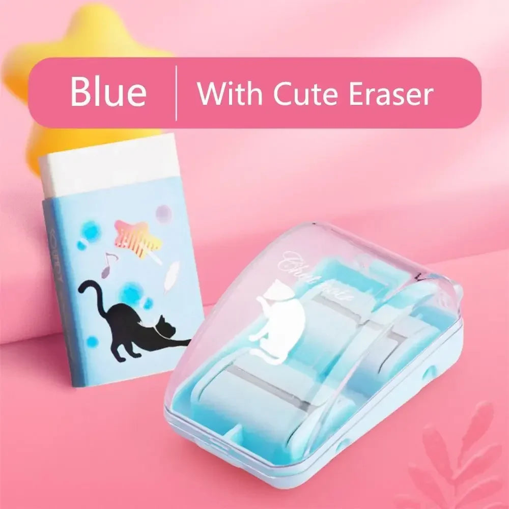 Mini Eraser Crumb Collector Set – Cute Desktop Sweeper for Kids