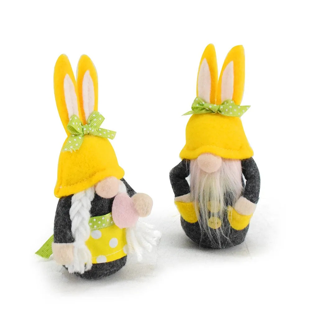 Easter Bunny Plush Figurine | Spring Décor Rabbit Sculpture Holiday Figurine Peaceful Pleasures Health and Wellness