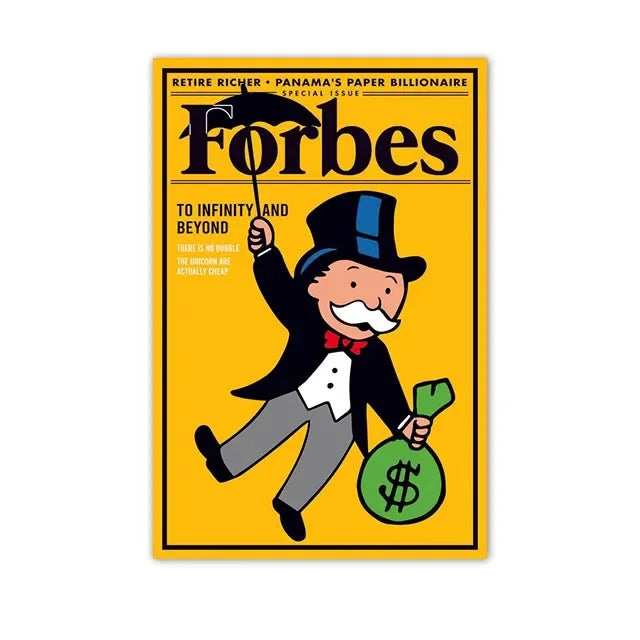 Modern Pop Poster Monopoly Little Richie Street Wall Art Forbes Canvas Painting Prints Pictures For Living Room Home Decor Peaceful Pleasures Health and Wellness Red 30x40cm