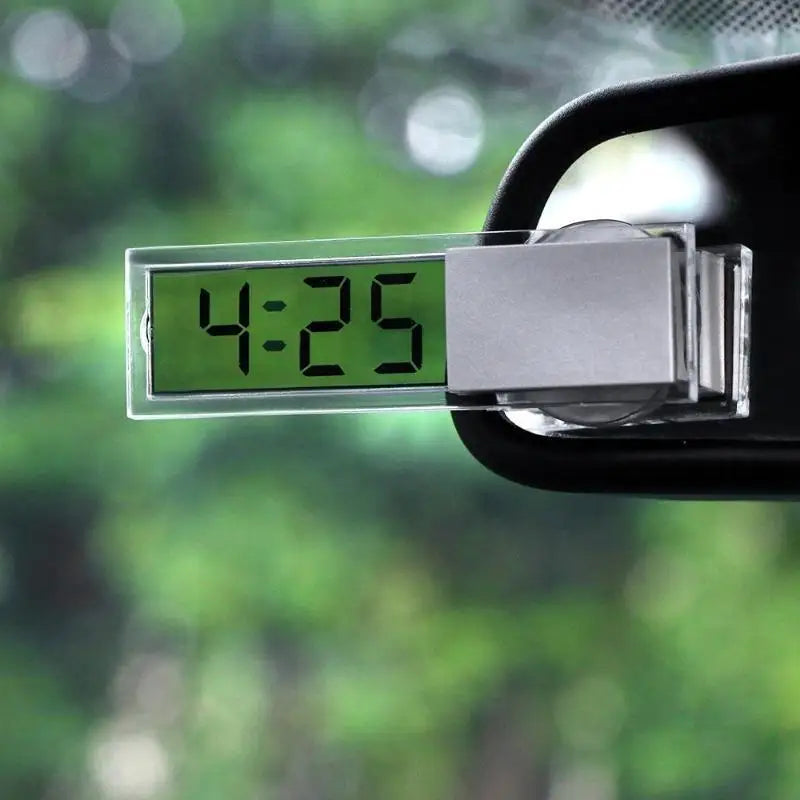 LCD Digital Thermometer Clock Car Truck Indoor Outdoor Temperature