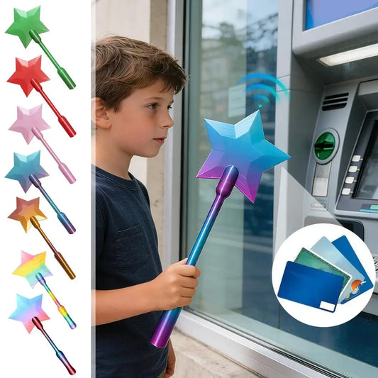 3D Printed Star Magic Wand Tap-to-Pay Card Holder | Fun Gift Novelty Card Holder Oasis Select