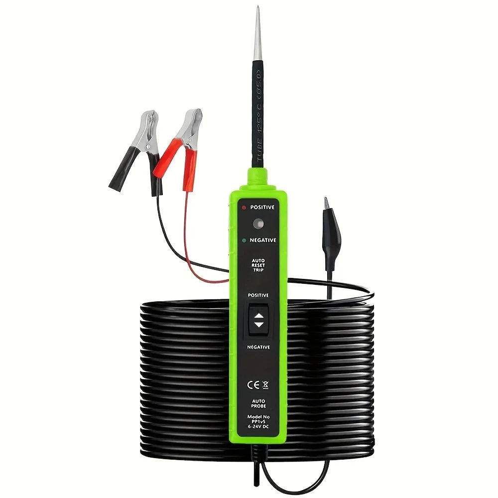 The circuit tester tool measures 6-24V DC with test lights, short circuit detection, polarity identification, continuity tester Peaceful Pleasures Health and Wellness