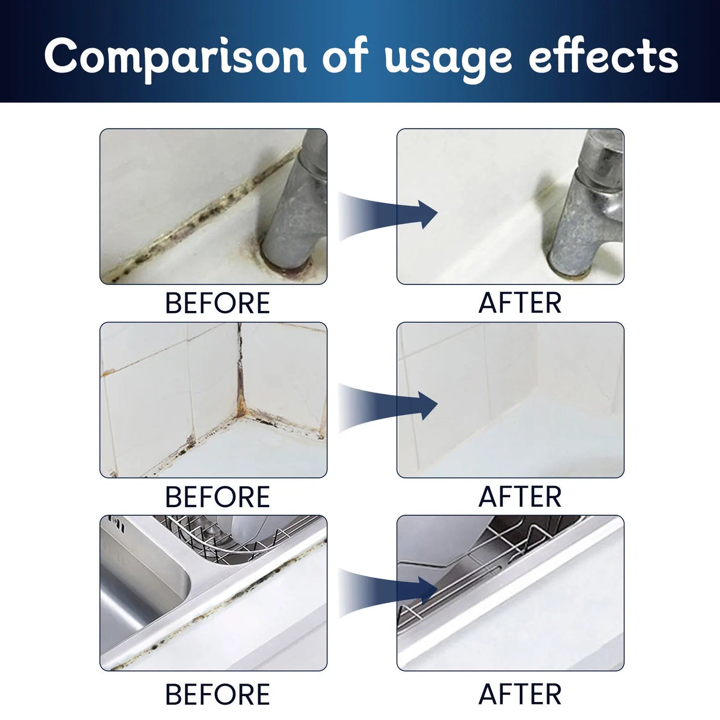 Mould Mildew Removal Gel – Tile Grout & Bathtub Cleaner 120g