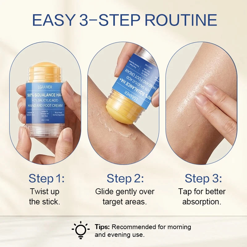 Squalane & Salicylic Acid Hand & Foot Cream for Dry Skin