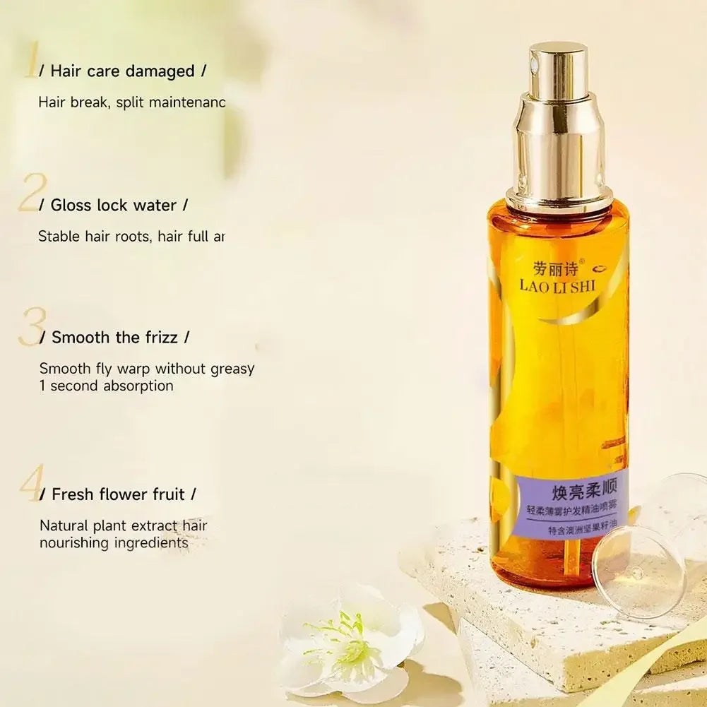 1/2/3PCS Shine Hair Serum for Dry Hair,Lightweight Hair Oil Hydrating Mist For Split Ends, Frizzy Hair & Flyaways,Hair Oil Spray Peaceful Pleasures Health and Wellness