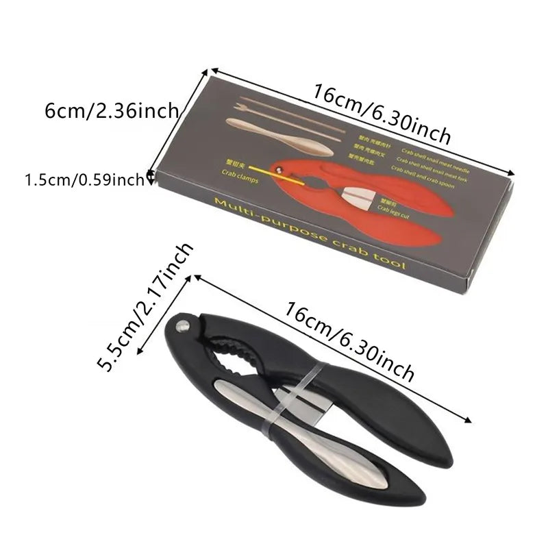 4Pcs/Set Lobster Cracker Crab Claw Sheller Walnut Clip Seafood Tool Kitchen Lobster Pliers Clip Peaceful Pleasures Health and Wellness