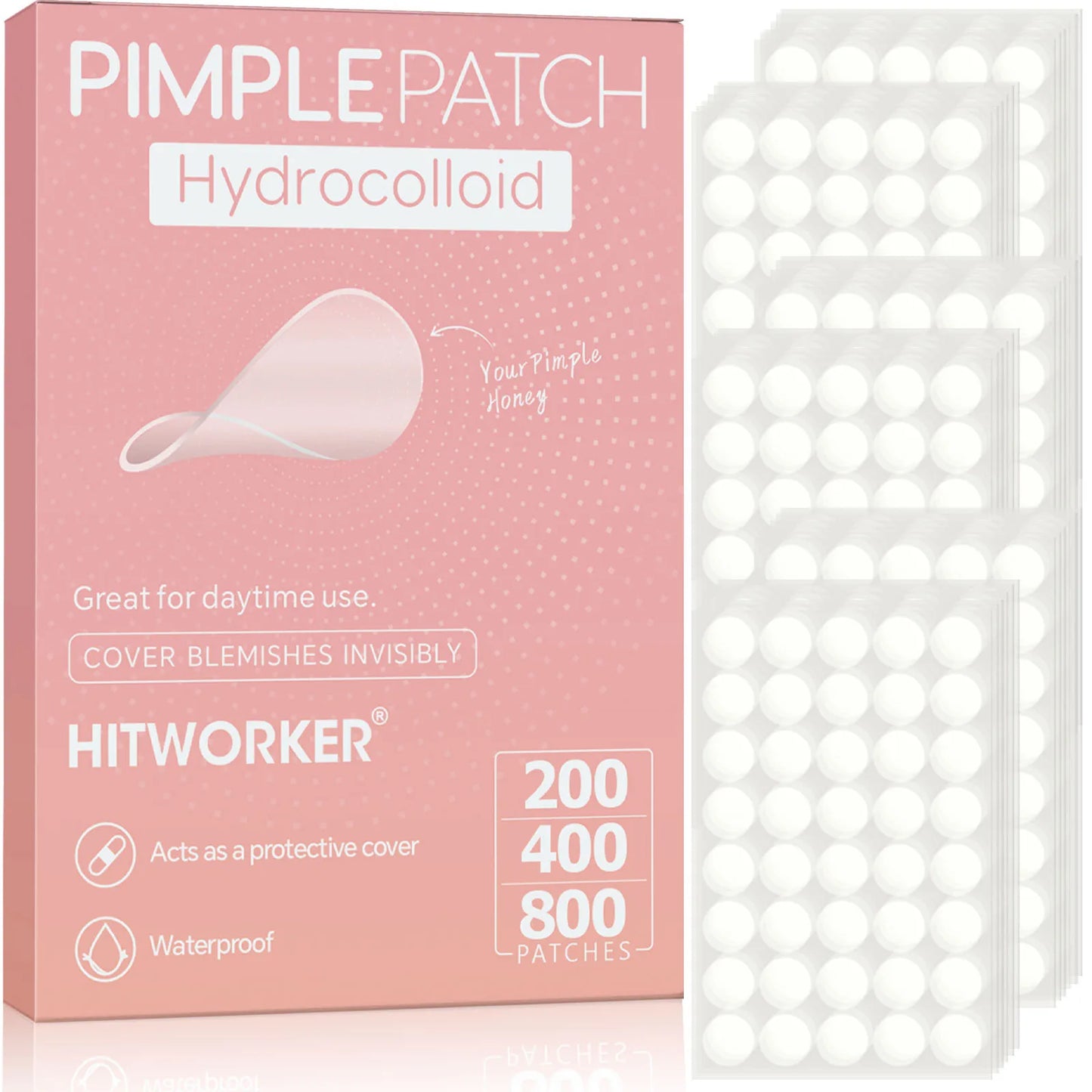 Hydrocolloid Pimple Patches – Invisible Acne Spot Stickers 200–800 Pcs