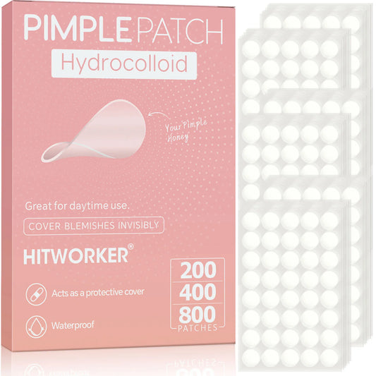 Hydrocolloid Pimple Patches – Invisible Acne Spot Stickers 200–800 Pcs Acne Spot Patches Peaceful Pleasures Health and Wellness