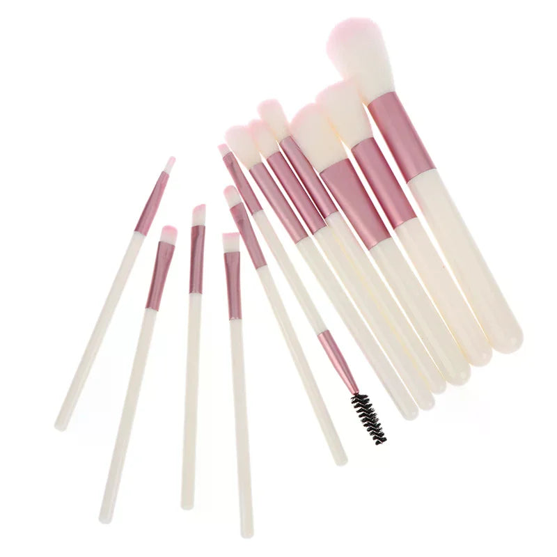 Synthetic Fiber Bristle Makeup Brushes Set, Portable, Foundation Powder, Blush, Concealer, 14Pcs Peaceful Pleasures Health and Wellness