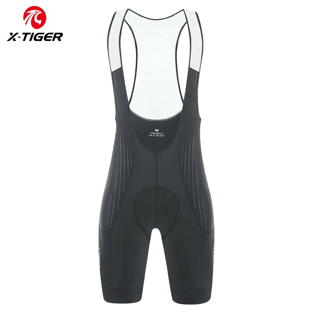 X-TIGER Men's Pro Cycling Bib Shorts | Padded Long Distance