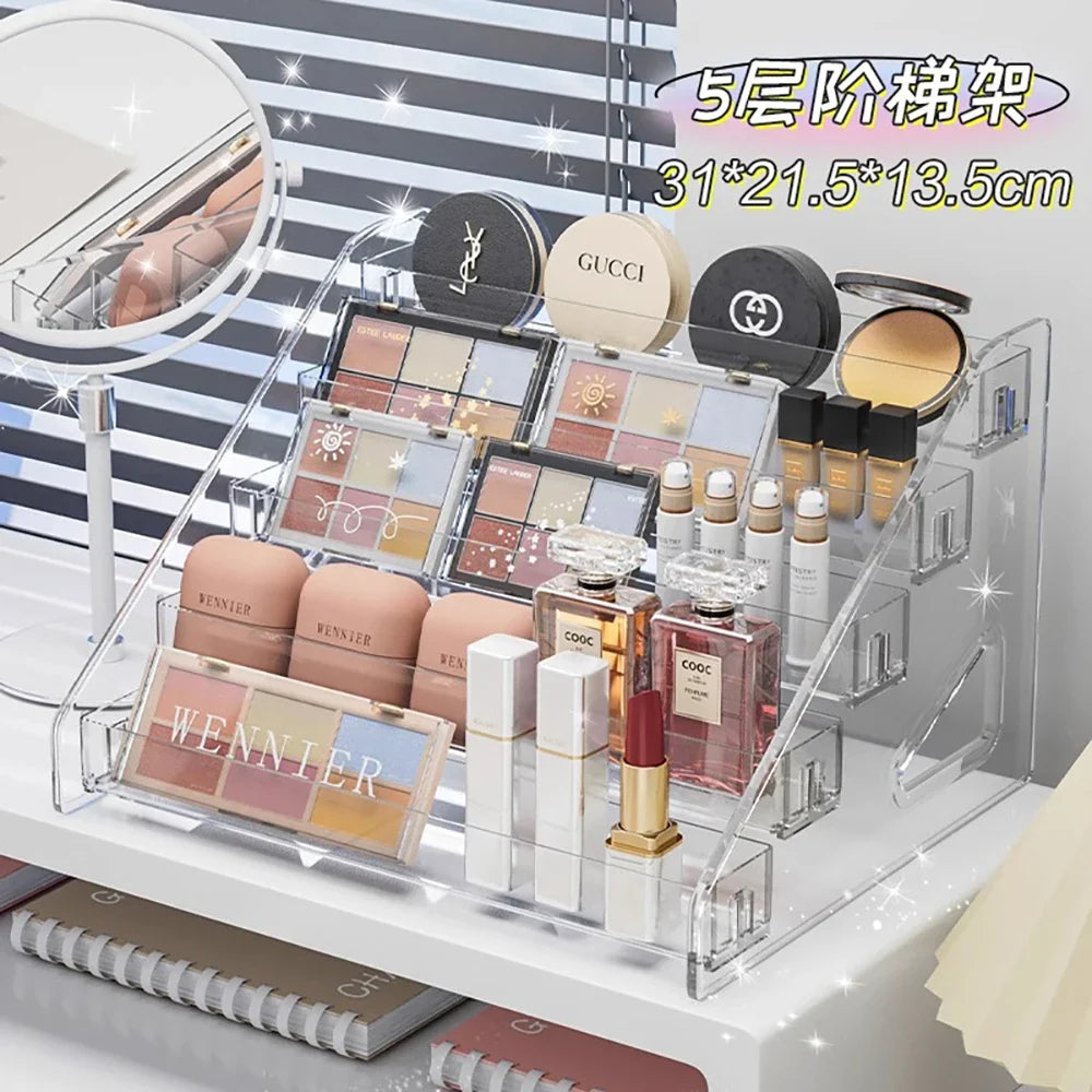Clear Acrylic Makeup & Jewelry Organizer | Desktop Storage Box