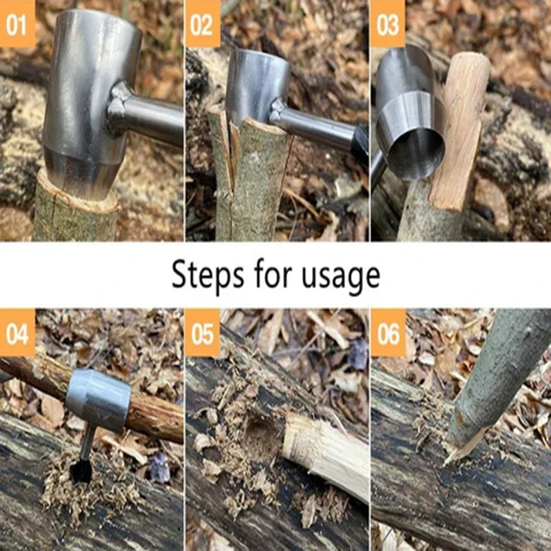 Hand Auger Drill Bit – Bushcraft & Survival Wood Drilling Tool Peaceful Pleasures Health and Wellness