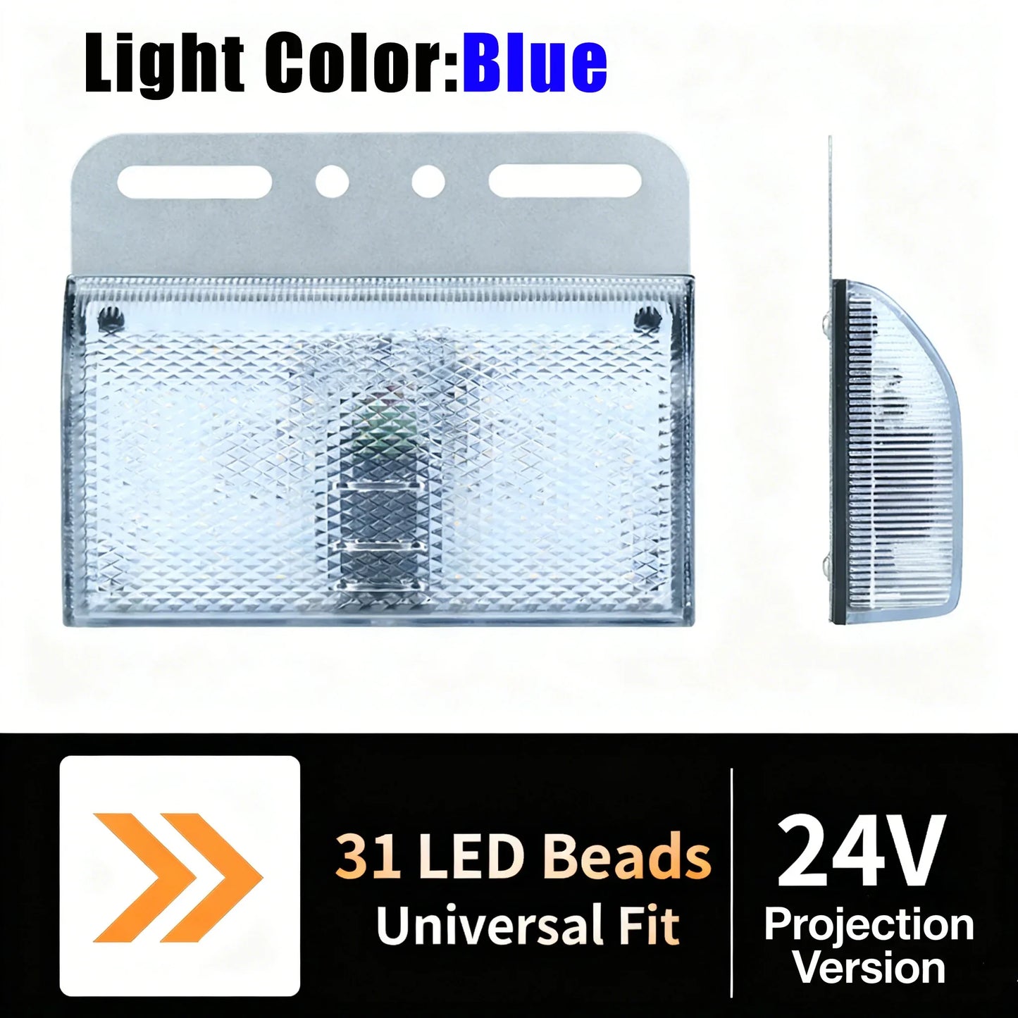 12V-24V 31-LED Side Marker Light | Truck Trailer Turn Signal