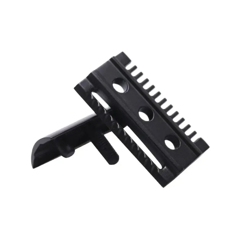 YAQI Matte A Dual Comb Dual Aggression Level Mens Double Edge Razor Head In Black Retro Advanced High Quality Shaving Razor Head Peaceful Pleasures Health and Wellness