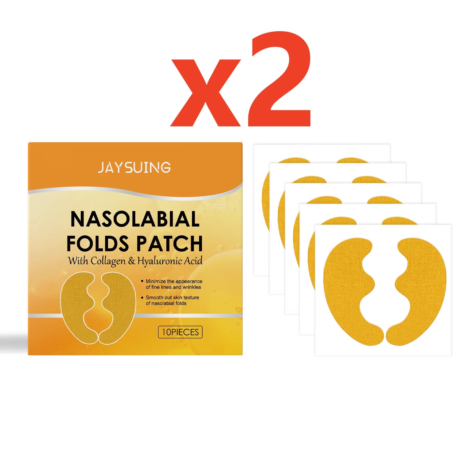 Wrinkle Removal Patch Hyaluronic Nasolabial Folds Face Lifting Sticker Firming Forehead Fine Lines Gel Anti-Aging Collagen Mask Peaceful Pleasures Health and Wellness 20pcs