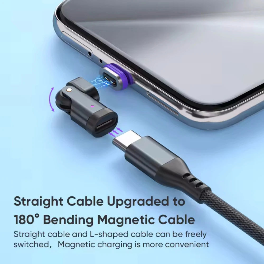 USB-C Magnetic OTG Adapter 240W PD Fast Charging Type-C Converter