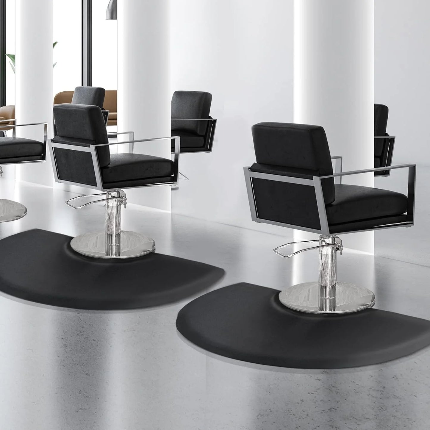 Premium Salon Chair Mat Anti-Fatigue Hair Cutting Cushion for Barber Durable Non-Slip Half-Round Design, Ideal for Hairdressers Peaceful Pleasures Health and Wellness