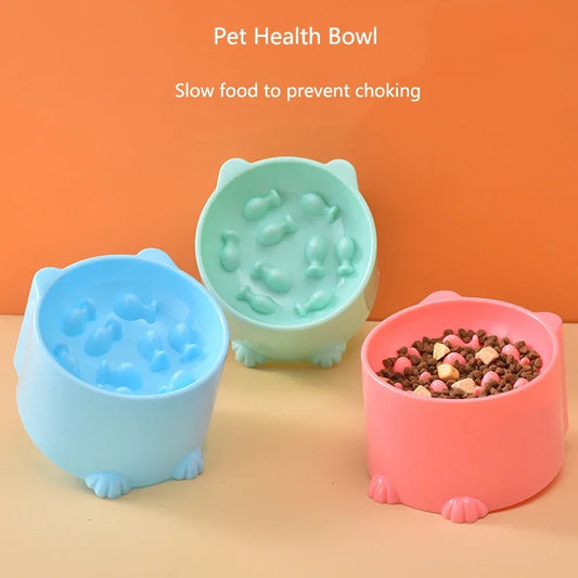 Slow Feeder Dog & Cat Bowl | Puzzle Dish for Fast Eaters Slow Feeder Pet Bowl Peaceful Pleasures Health and Wellness