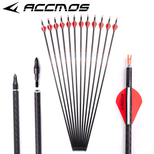 ID6 2 3K Arrows Spine 250-500 Pure Carbon Rubber Feather Finished Peaceful Pleasures Health and Wellness Spine300-GRREEN