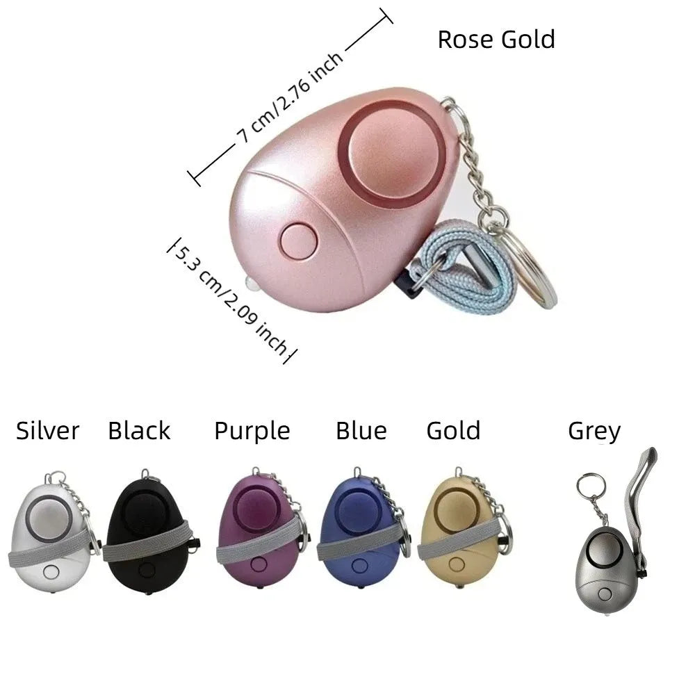 Sound Alert Loud Siren Personal Alarm LED Flashlight 130dB Sound Emergency Alarm Egg-shaped Safety Alarm Elderly Peaceful Pleasures Health and Wellness