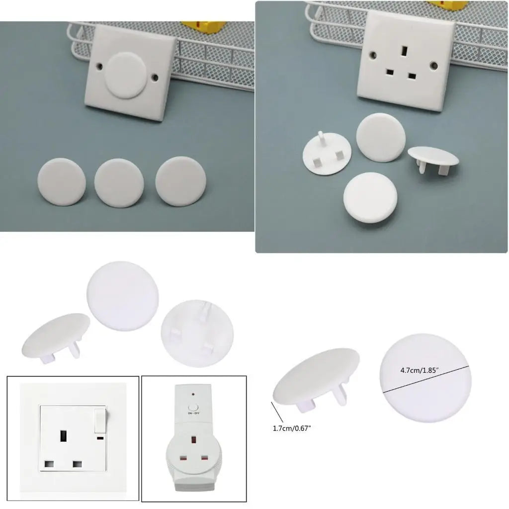 20-Pack UK Baby Socket Covers | Anti-Shock Plug Protectors