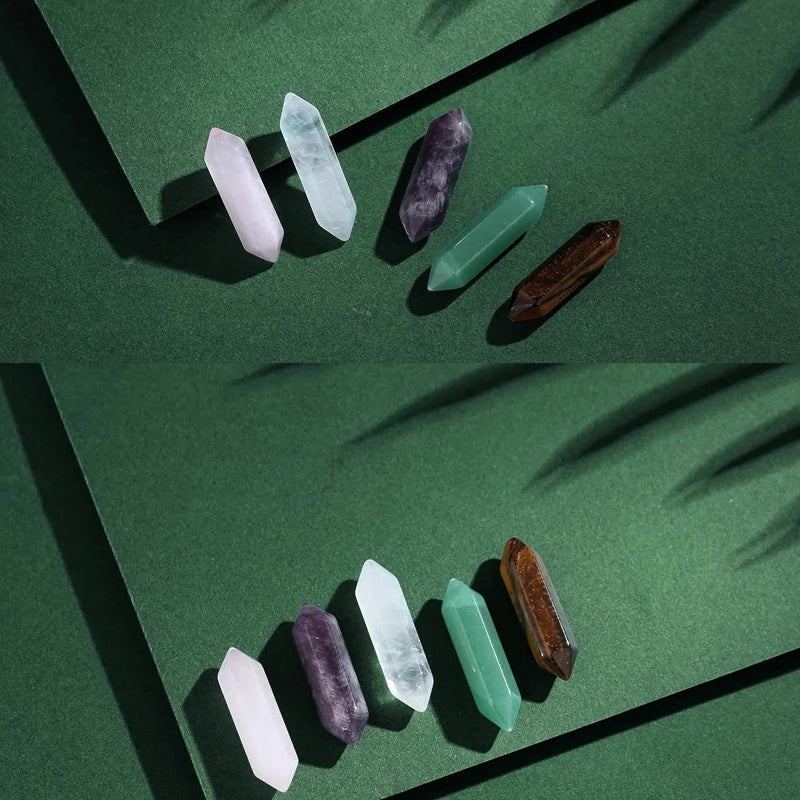 10-Piece Healing Crystals Set | Amethyst, Rose Quartz & Reiki