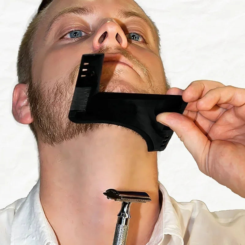 5pcs Beard Trimmer Template Stencil, Beard Shaping Comb Template, Men Salon Tools, Barber Accessories Peaceful Pleasures Health and Wellness