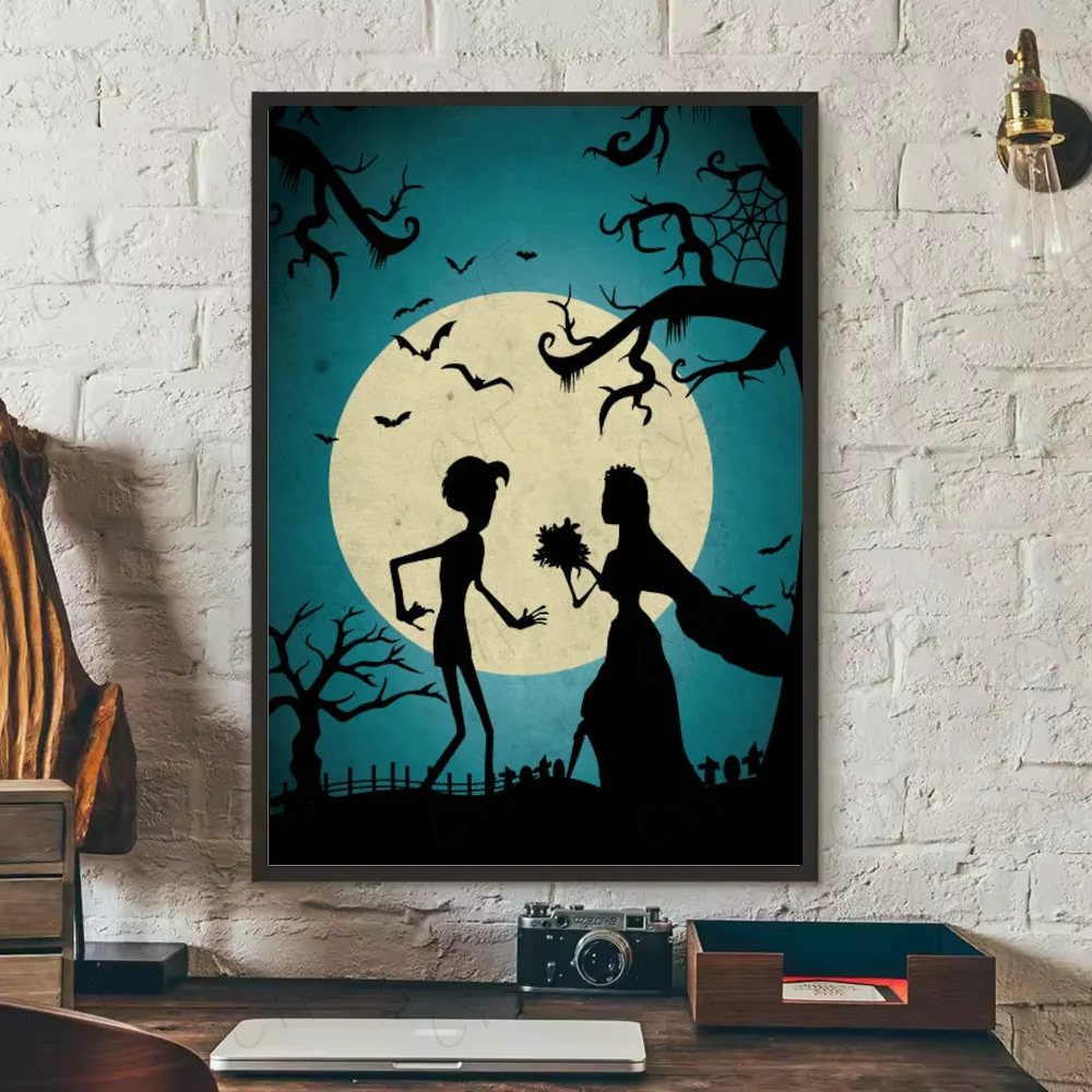 Corpse Bride Cartoon Poster – HD Waterproof PVC Wall Art Decor Wall Art Poster Peaceful Pleasures Health and Wellness