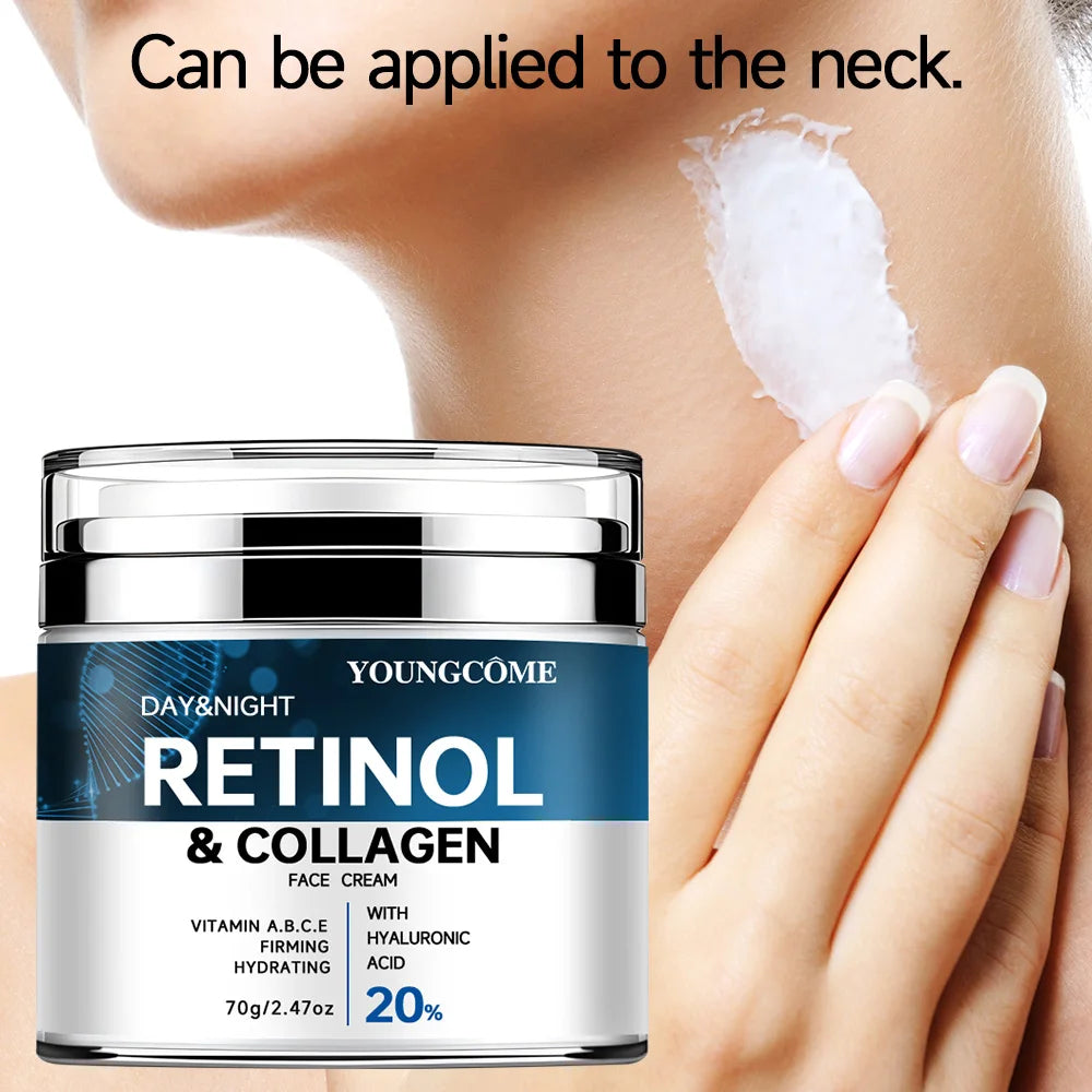 Retinol Collagen Face Cream Moisturiser Facial Anti aging Whitening Skin Care Repair Fade Fine Lines Whitening Skin Shrink Pore Peaceful Pleasures Health and Wellness