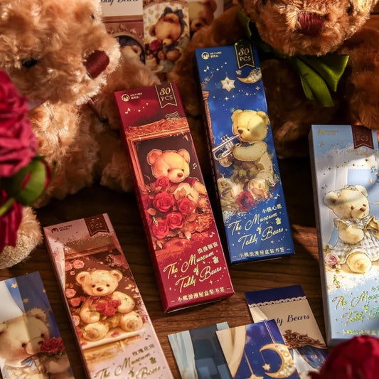 30 Box Bookmarks Teddy Bear Romantic House Dreamy Theme Warm Healing Peaceful Pleasures Health and Wellness