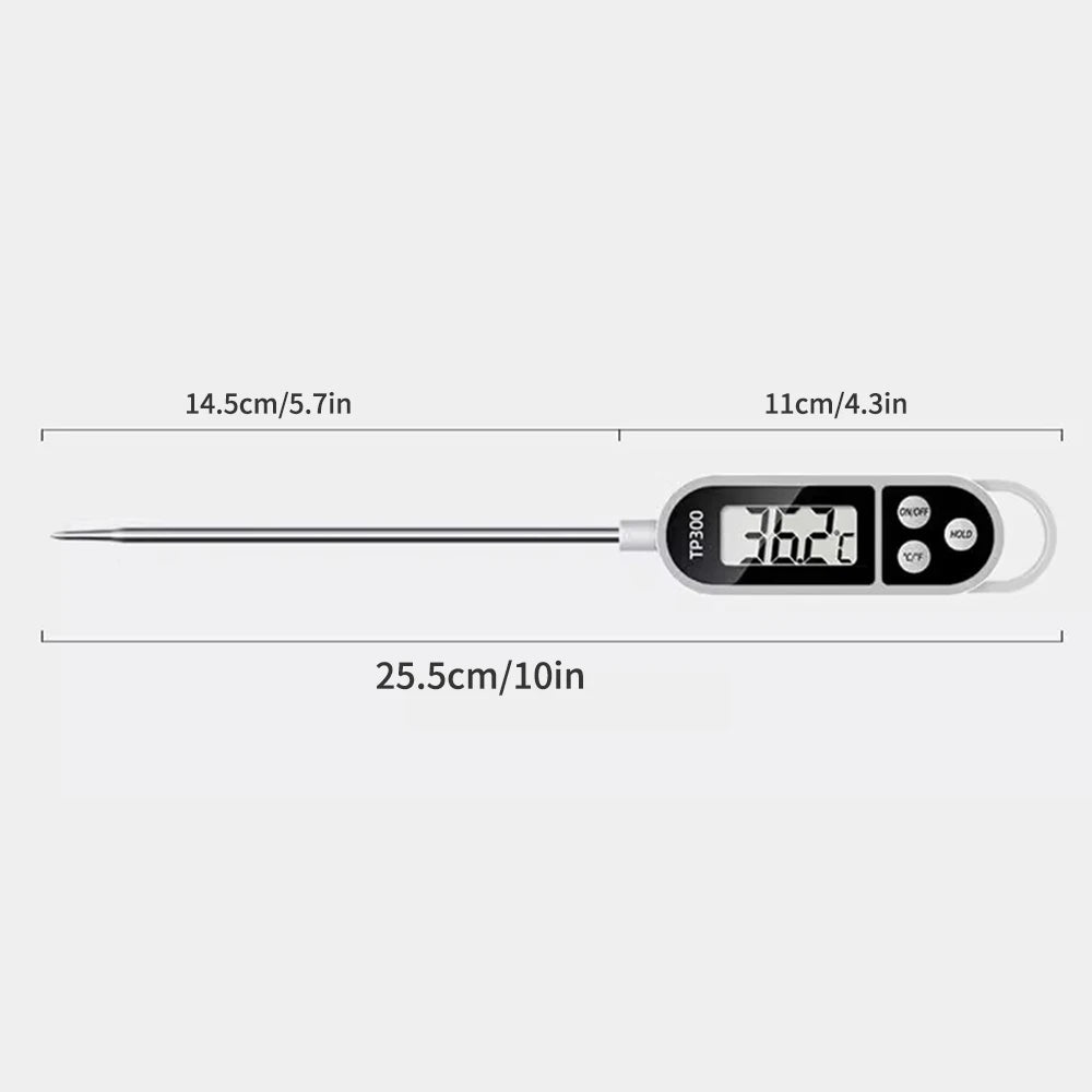 Stainless steel probe cooking food, barbecue stove, water, milk, oil, liquid meat, digital kitchen thermometer kitchen tools Peaceful Pleasures Health and Wellness
