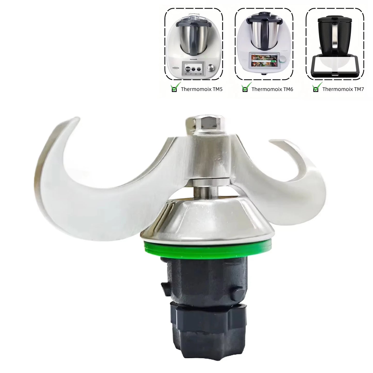 Universal Kneading Mixer Knife for Thermomix TM5/TM6/TM7 Dough Stirring Flour Mixing Peaceful Pleasures Health and Wellness