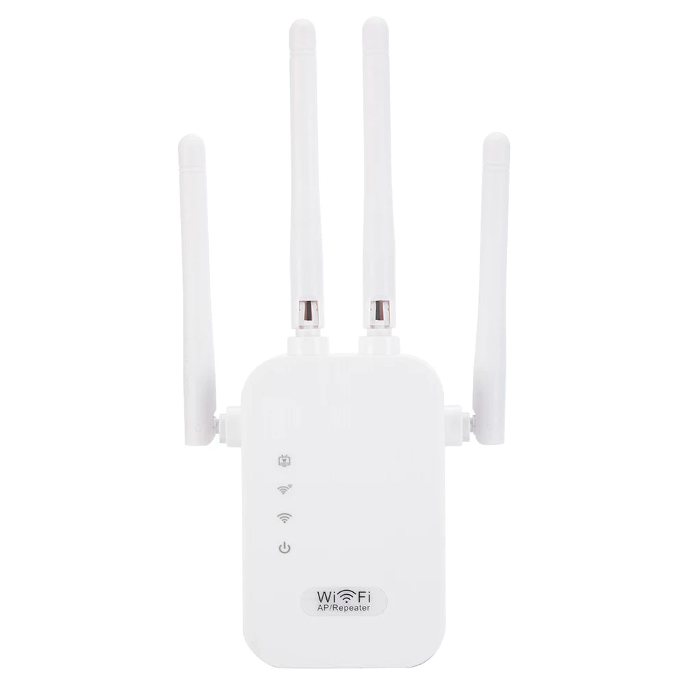 1200Mbps Wireless WiFi Repeater with WAN/LAN Port Dual-Band 2.4GHz/5GHz Wi-Fi Signal Booster 4 Antennas for Home Small Office Peaceful Pleasures Health and Wellness 300M US Plug