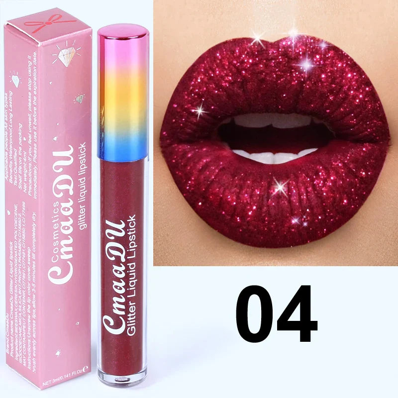 Cmaadu Shimmer Glitter Lip Gloss – Plumping, Waterproof & High Shine