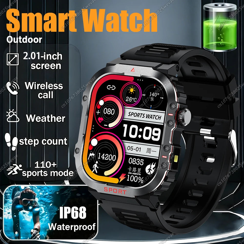 Ola Esporte HW12 Men's Sport Smartwatch | 2.01" AMOLED Bluetooth