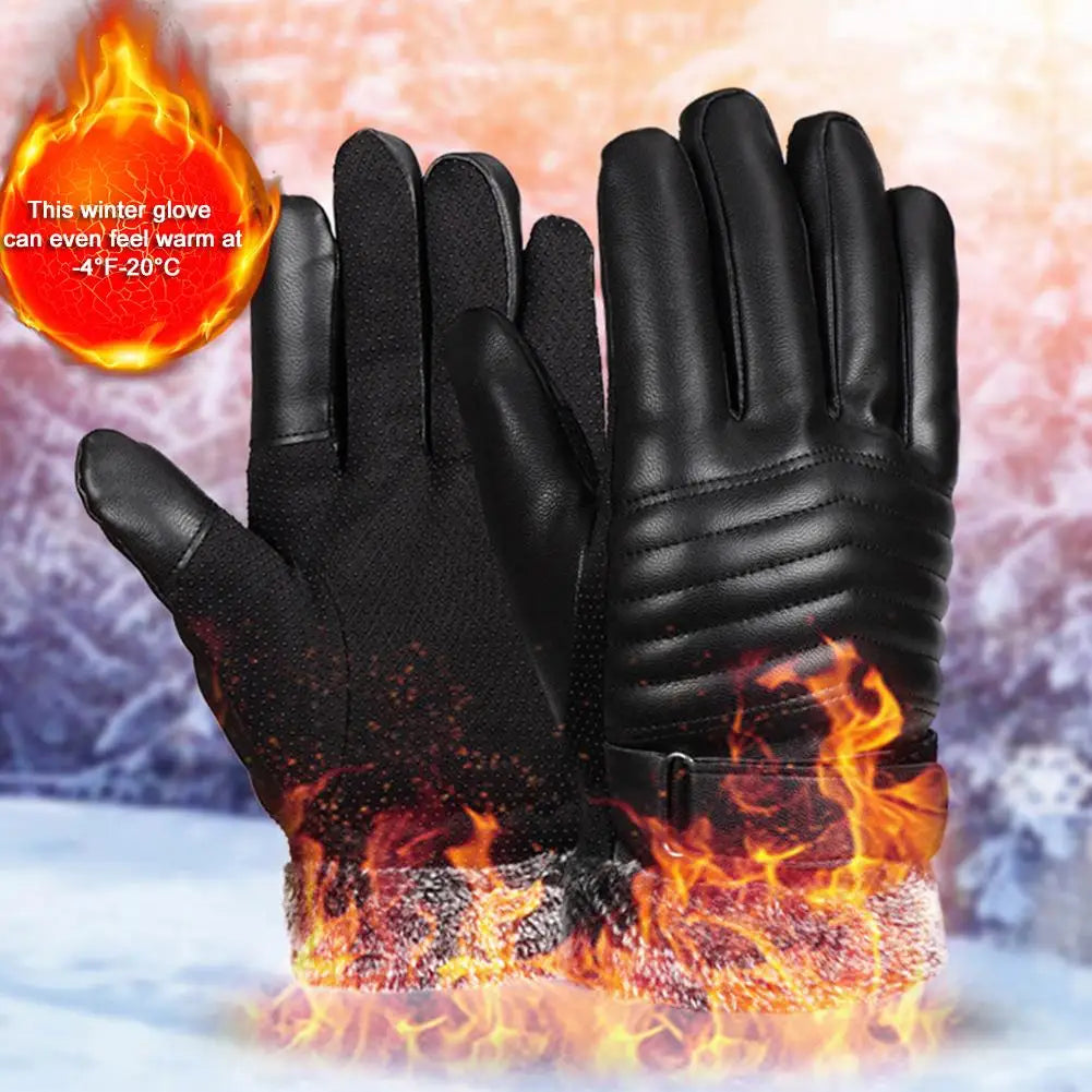 RooRuns Winter Motorcycle Gloves – Thermal Windproof Touchscreen