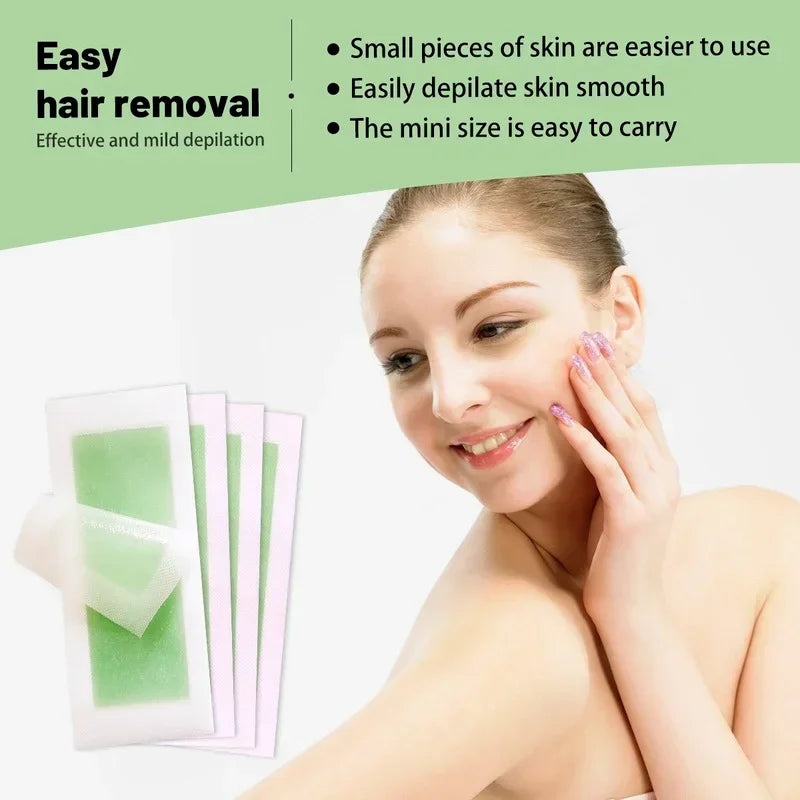 Non-Woven Wax Strips Hair Removal – 72 Strips + 4 Cleaning Sheets