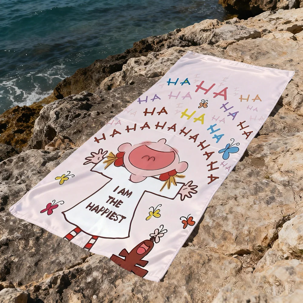 CoCo Cartoon Quick-Dry Beach Towel | Soft, Absorbent, 11 Sizes Quick-Dry Beach Towel Peaceful Pleasures Health and Wellness
