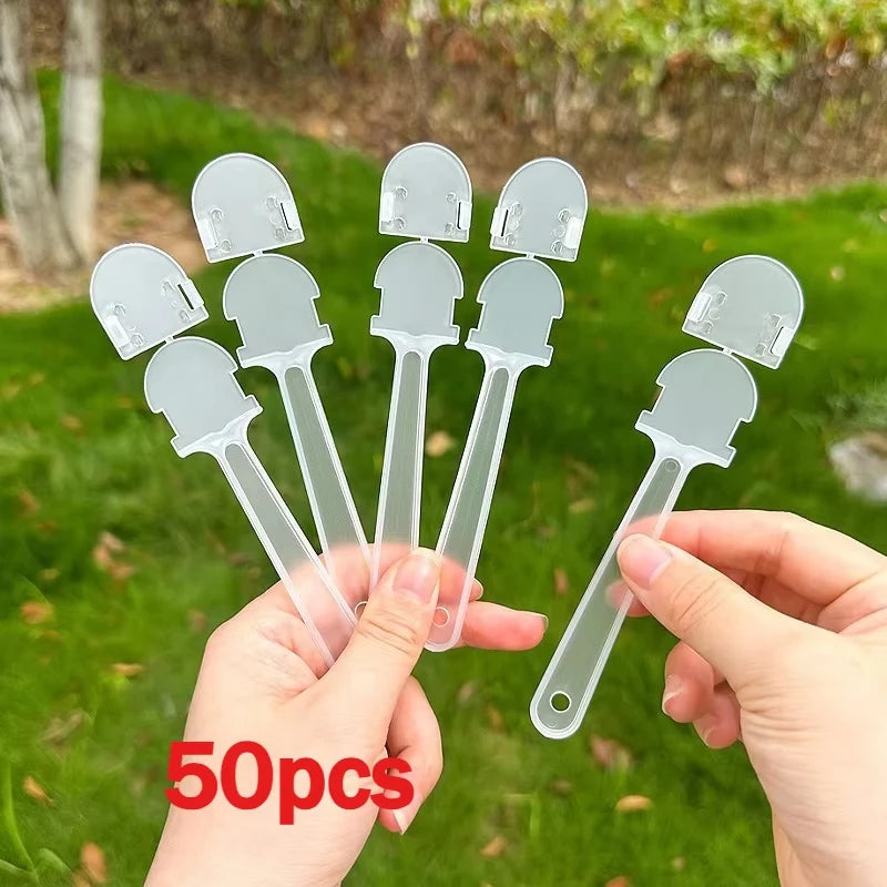 Transparent Handle Hand Fan DIY Christmas Craft Supplies Child