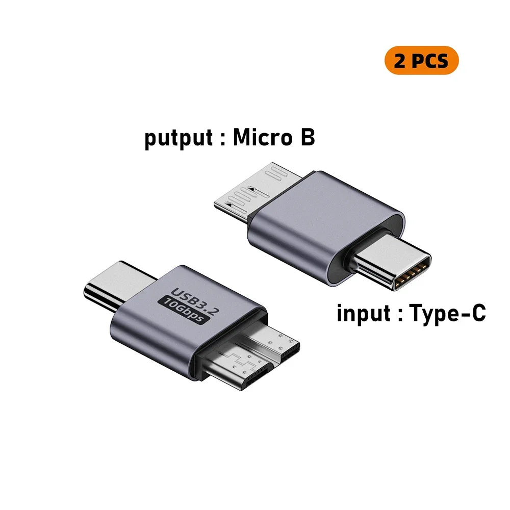USB-C to Micro-B Adapter | USB 3.0 HDD Cable Connector