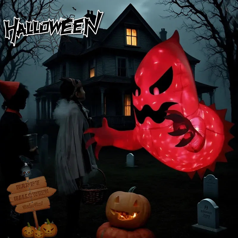 Halloween Inflatable Ghost Corpse with LED Eyes | Outdoor Decor