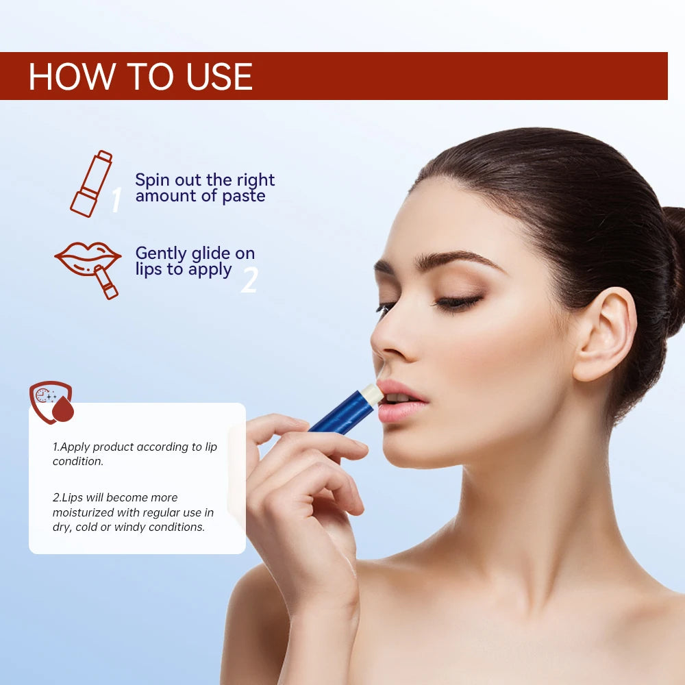 2pcs/Lot Moisturizing Lip Repair Stick Instant Relief For Dry Lips Lip Balm Paraben Free Lip Care Product Lipstick Base Aquaphor Peaceful Pleasures Health and Wellness